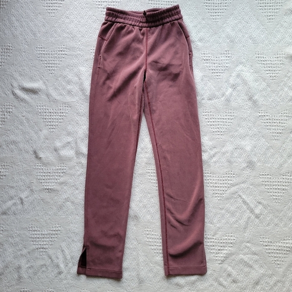 Lululemon Brushed Softstreme Split-Hem High-Rise Relax Casual Pant- Red Merlot - Picture 2 of 10
